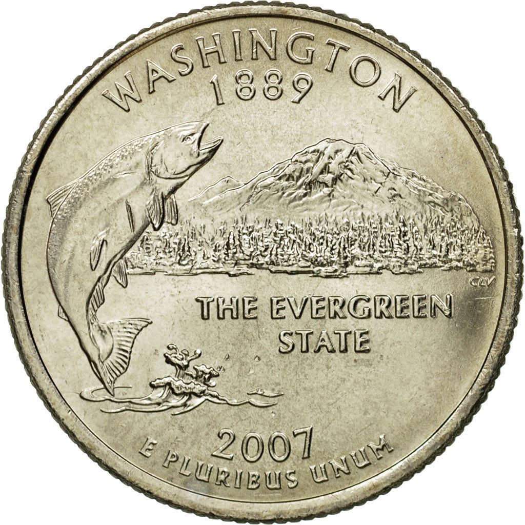 United States | 1/4 Dollar Coin | Washington | Km:397 | 2007
