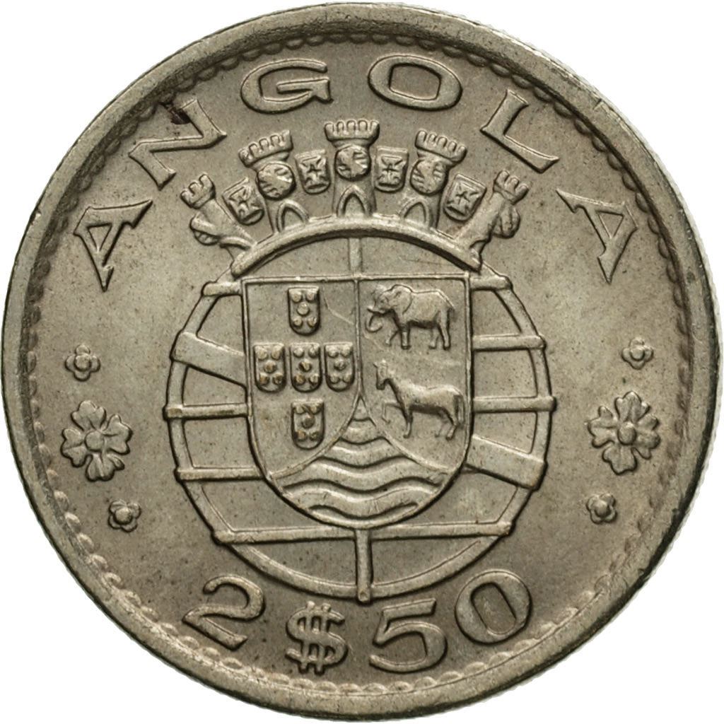 Angola | Moeda de 2,50 Escudos | Cavalo | Elefante | Escudo | Km:77 | 1953 - 1974