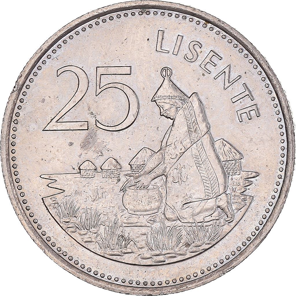 Lesotho | 25 Lisente Coin | Moshoeshoe II | Km:20 | 1979 - 1989