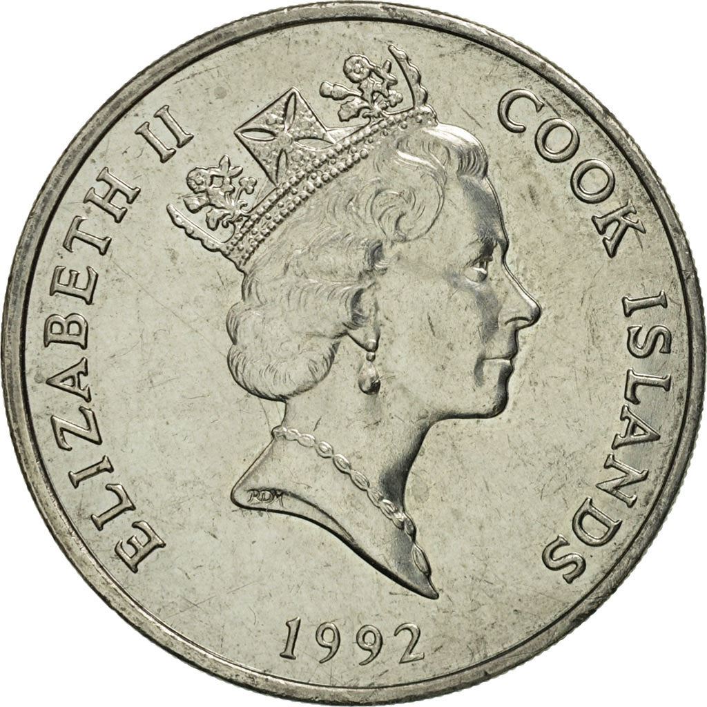 Cook Islands | 20 Cents Coin | Elizabeth II | Fairy Tern Bird | Km:35 | 1987 - 1994