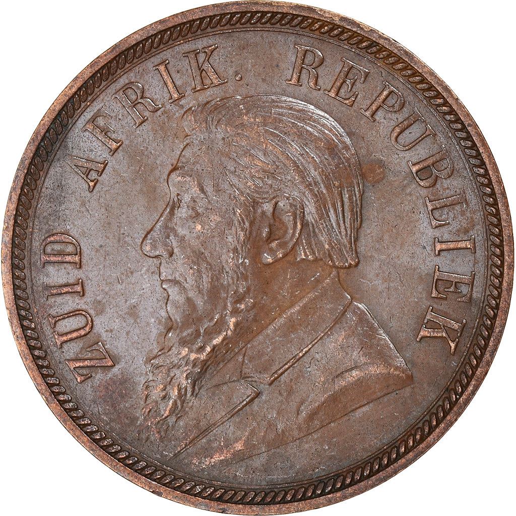 South African Republic | 1 Penny Coin | Lion | Marksman | Anchor | Wagon | Johannes Paulus Kruger | Km:2 | 1892 - 1898