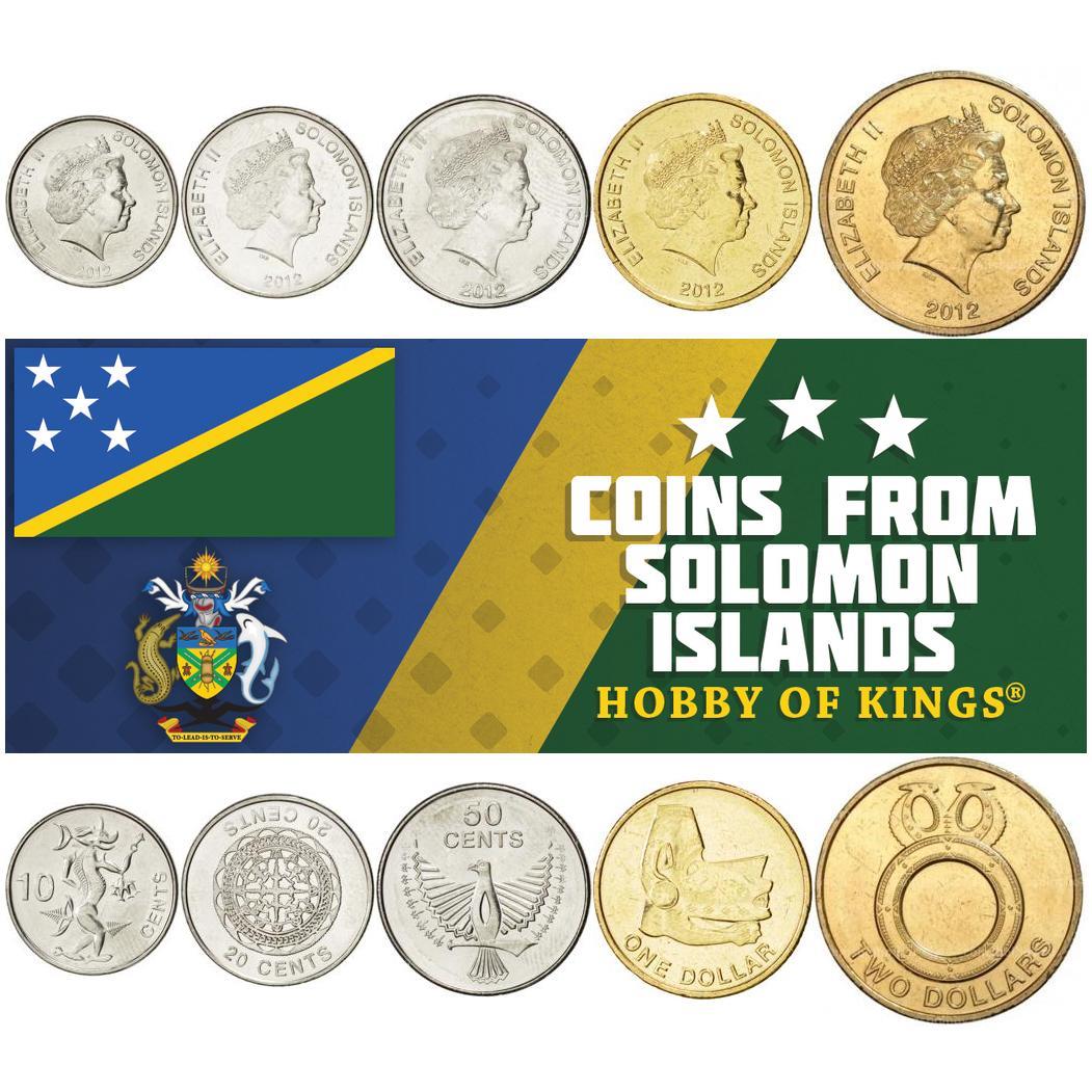 Solomon Islands | 5 Coin Set | 10 20 50 Cents 1 Dollar 2 Dollars | 201