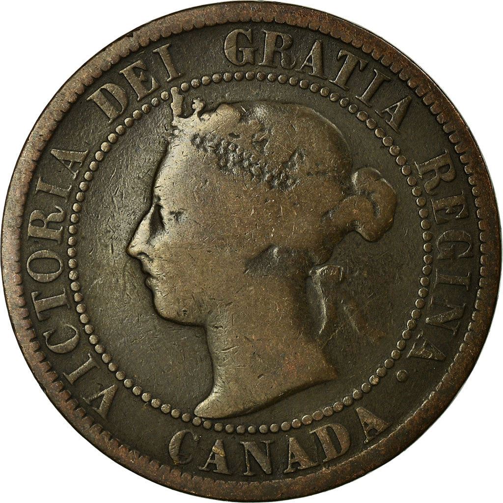 Canada | Pièce de 1 cent | Bronze | Couronne | KM : 7 | 1876-1901