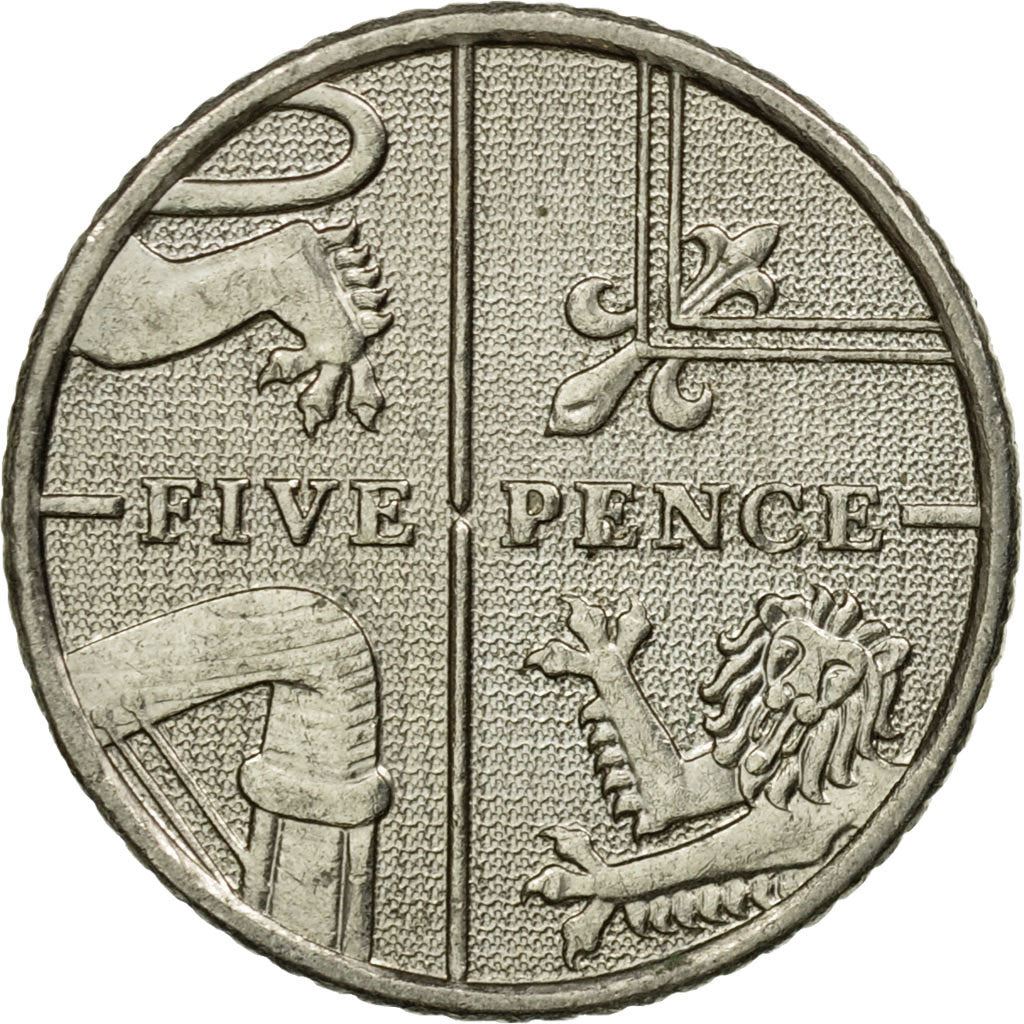 United Kingdom | 5 Pence Coin | Elizabeth II | Km:1109 | 2008 - 2010