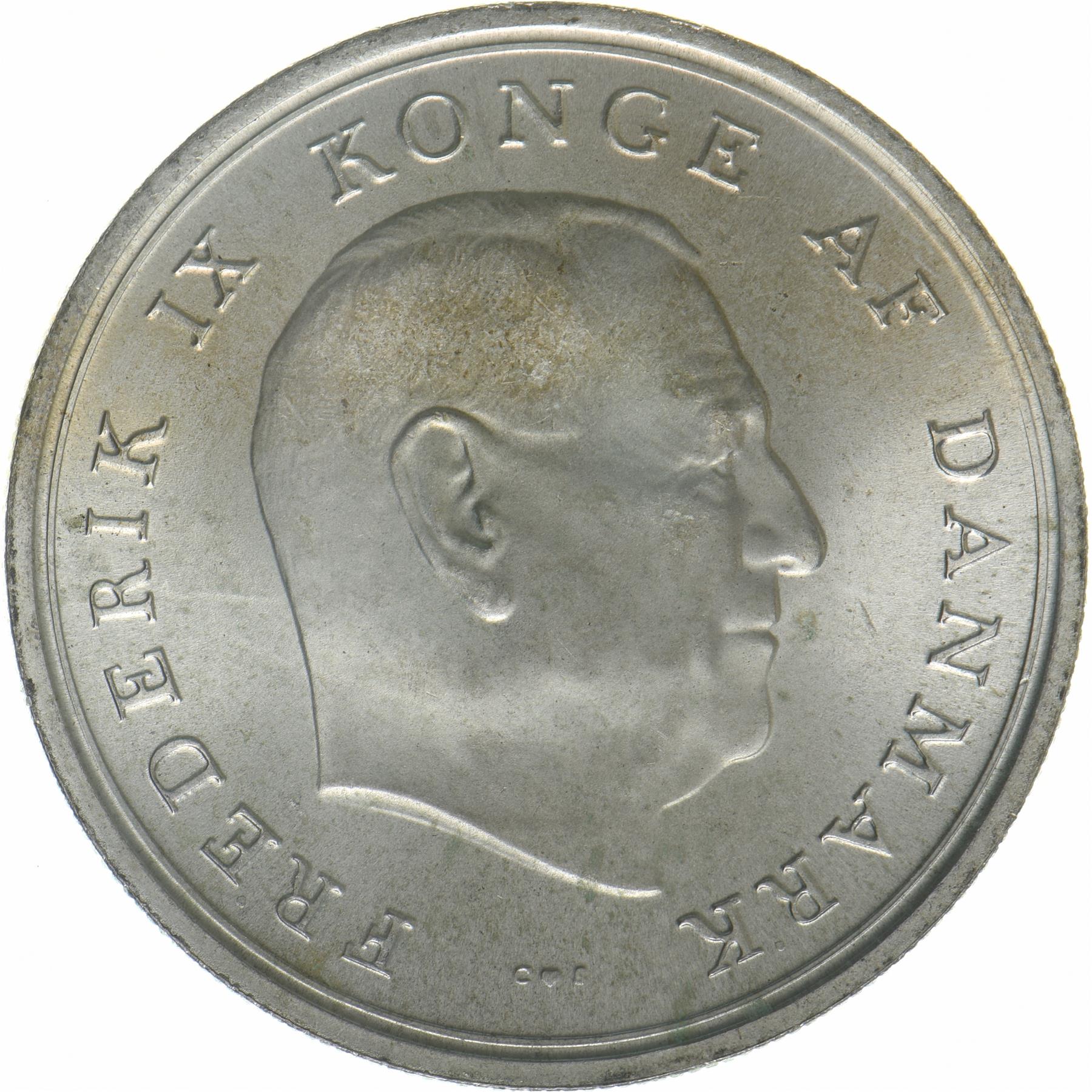 Denmark | 10 Kroner Coin | Silver | Wedding of Princess Margrethe | KM:856 | 1967