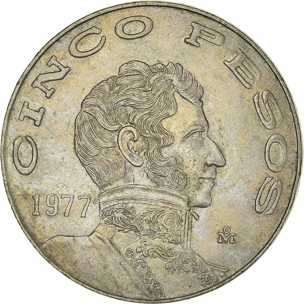 Mexico | 5 Pesos Coin | Vicente Guerrero | Km:472 | 1971 - 1978