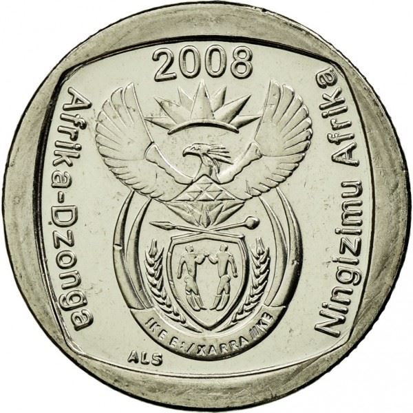 South Africa 1 Rand Afrika-Dzonga - Ningizimu Afrika Coin KM444 2008 - 2020