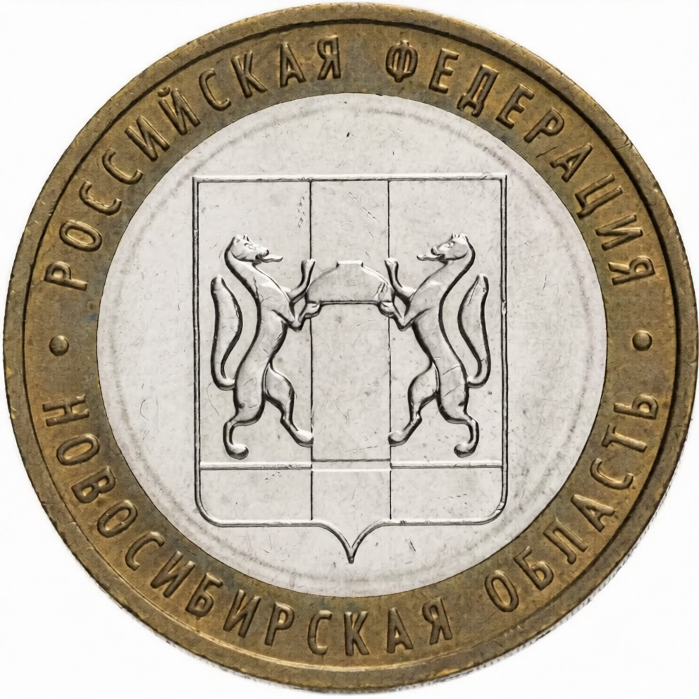 Russia | 10 Roubles Coin | Novosibirsk Region | Y:974 | 2007