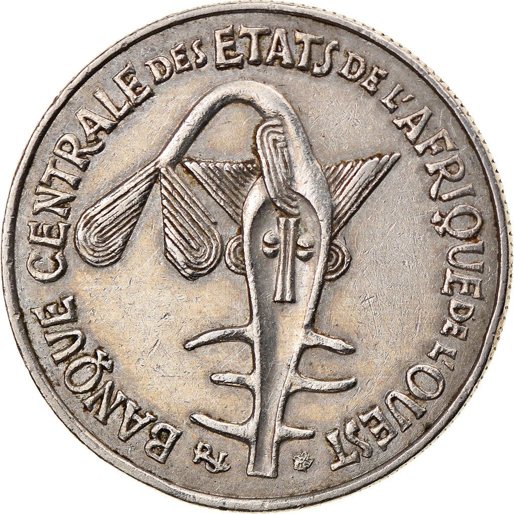 Western African States | 50 Francs Cfa Coin | Emblem of Central Bank | Beans | Grains | Nuts | Km:6 | 1972 - 2011