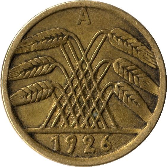 Weimar Republic 5 Reichspfennig Coin | German Reich | KM39 | 1924 - 1936