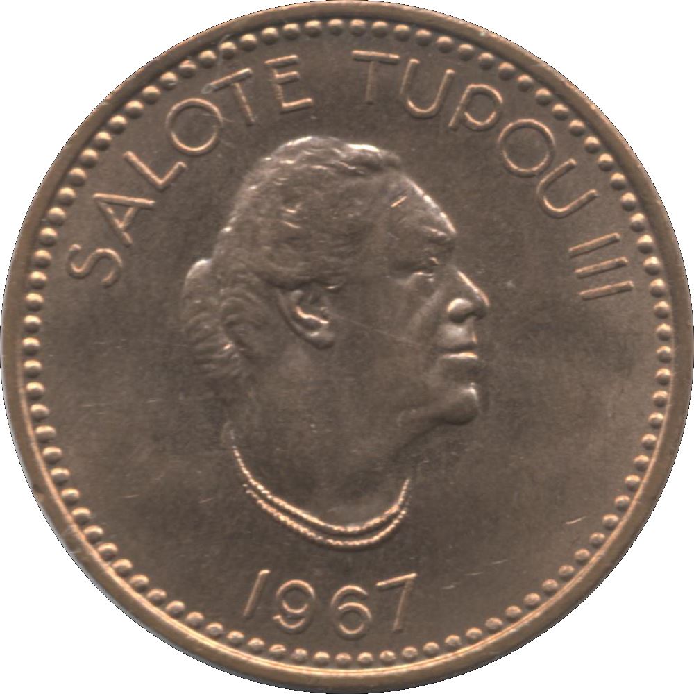 Tonga | 2 Seniti Coin | Queen Tupou III | Tortoise | Km:5 | 1967