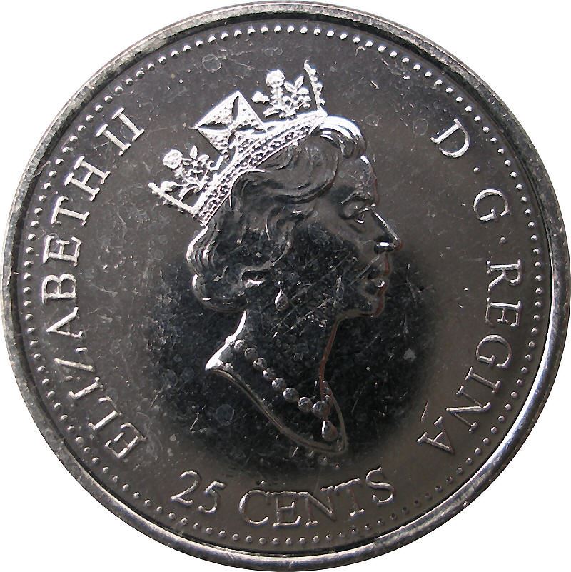 Canada | 25 Cents Coin | the Pioneer Spirit | Nickel | KM:349 | 1999