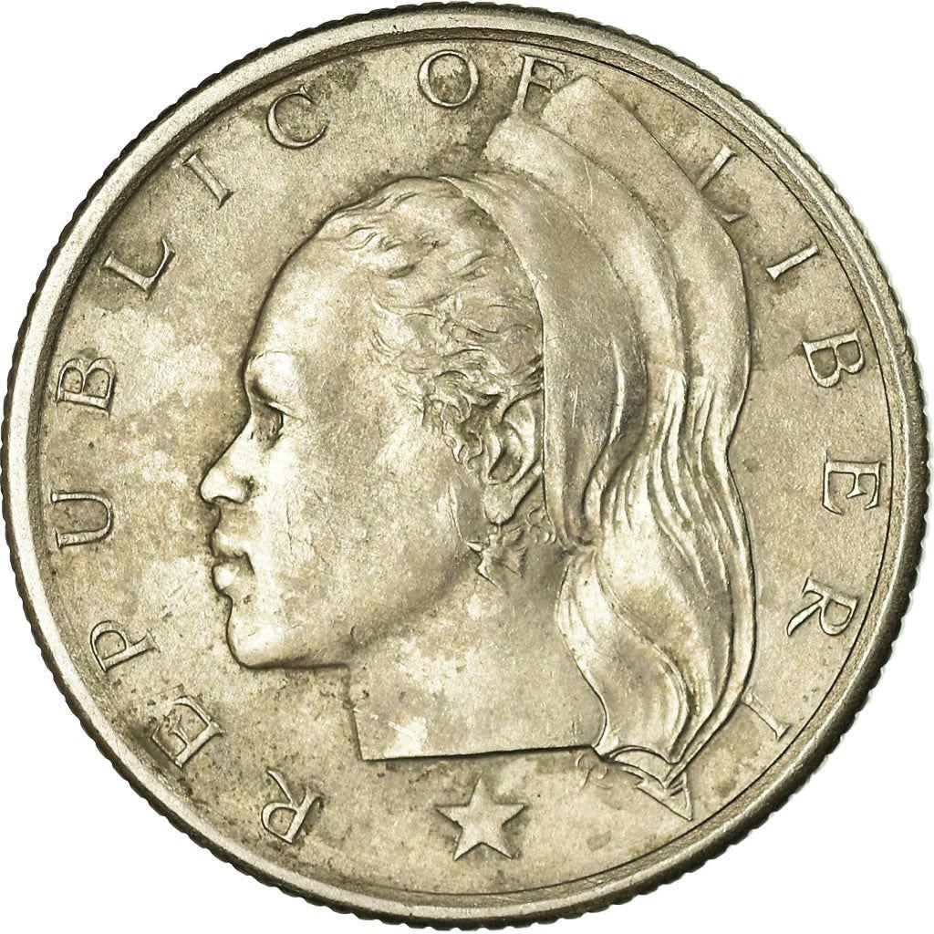 Liberia | 25 Cents Coin | Olive Branches | Km:16A | 1966 - 1990