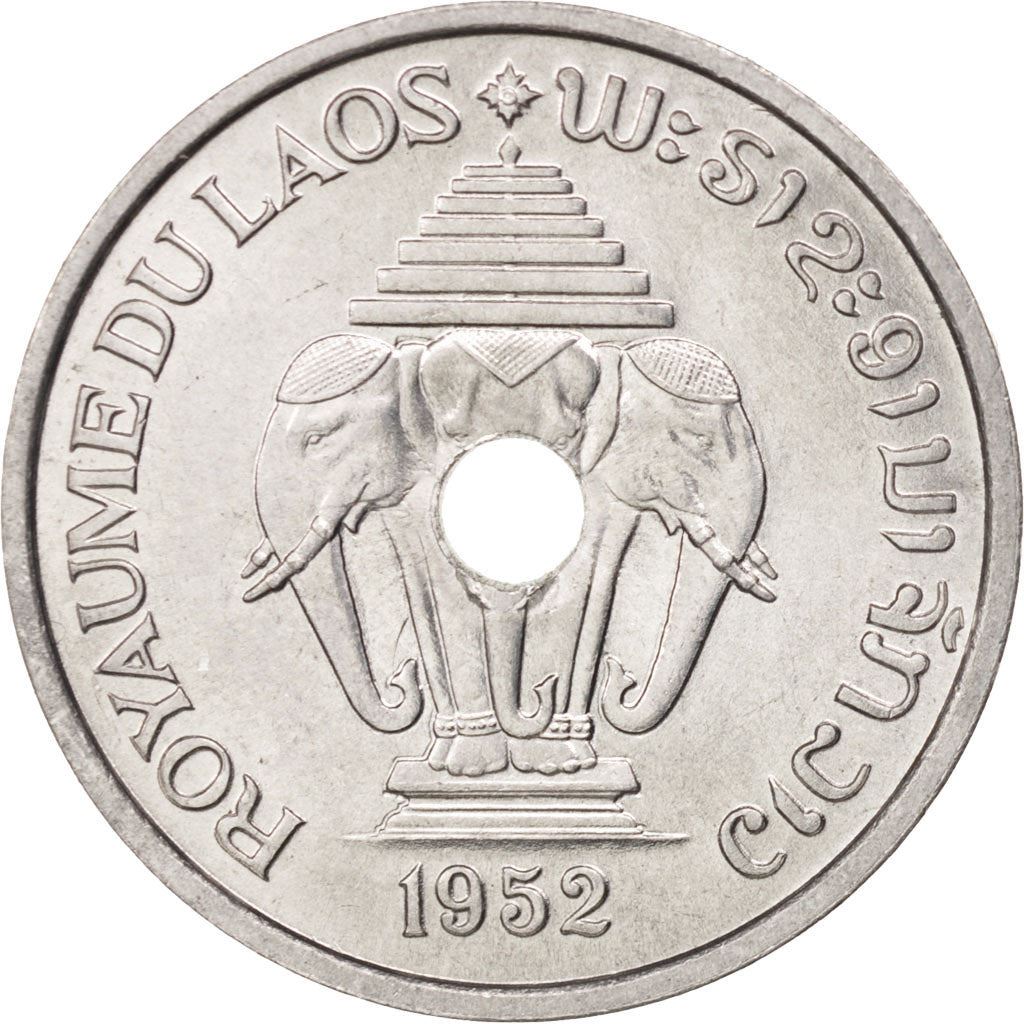Laos | 20 Cents Coin | Royal Seal | Km:5 | 1952