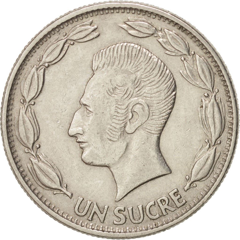 Ecuador | 1 Sucre | Antonio José de Sucre | Nickel clad steel | KM:78b | 1964-1981