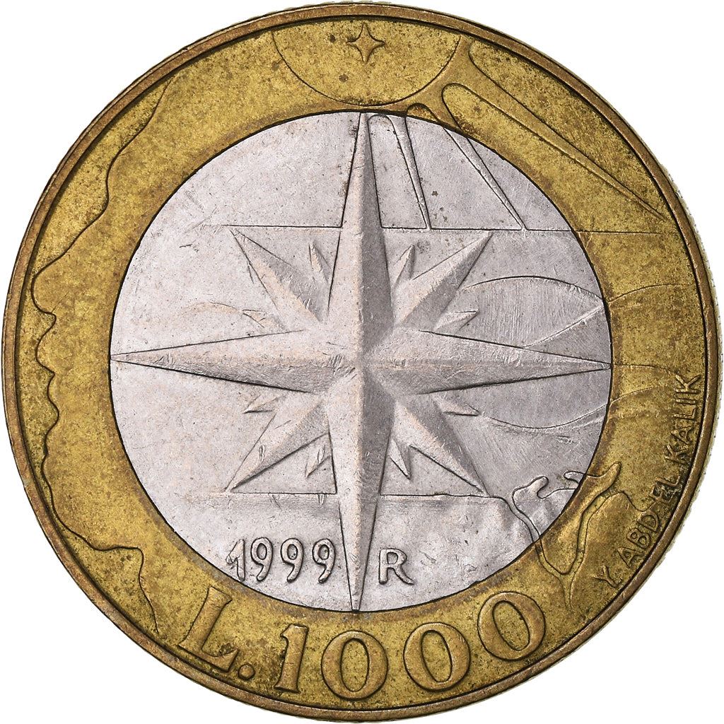San Marino | 1000 Lire Coin | Ancient allegory | Km:395 | 1999