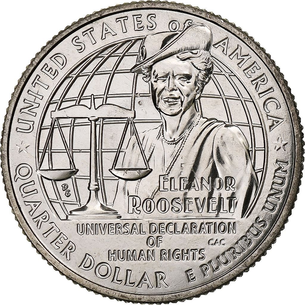 Vereinigte Staaten | 1/4-Dollar-Münze | Eleanor Roosevelt | Km:782 | 2023