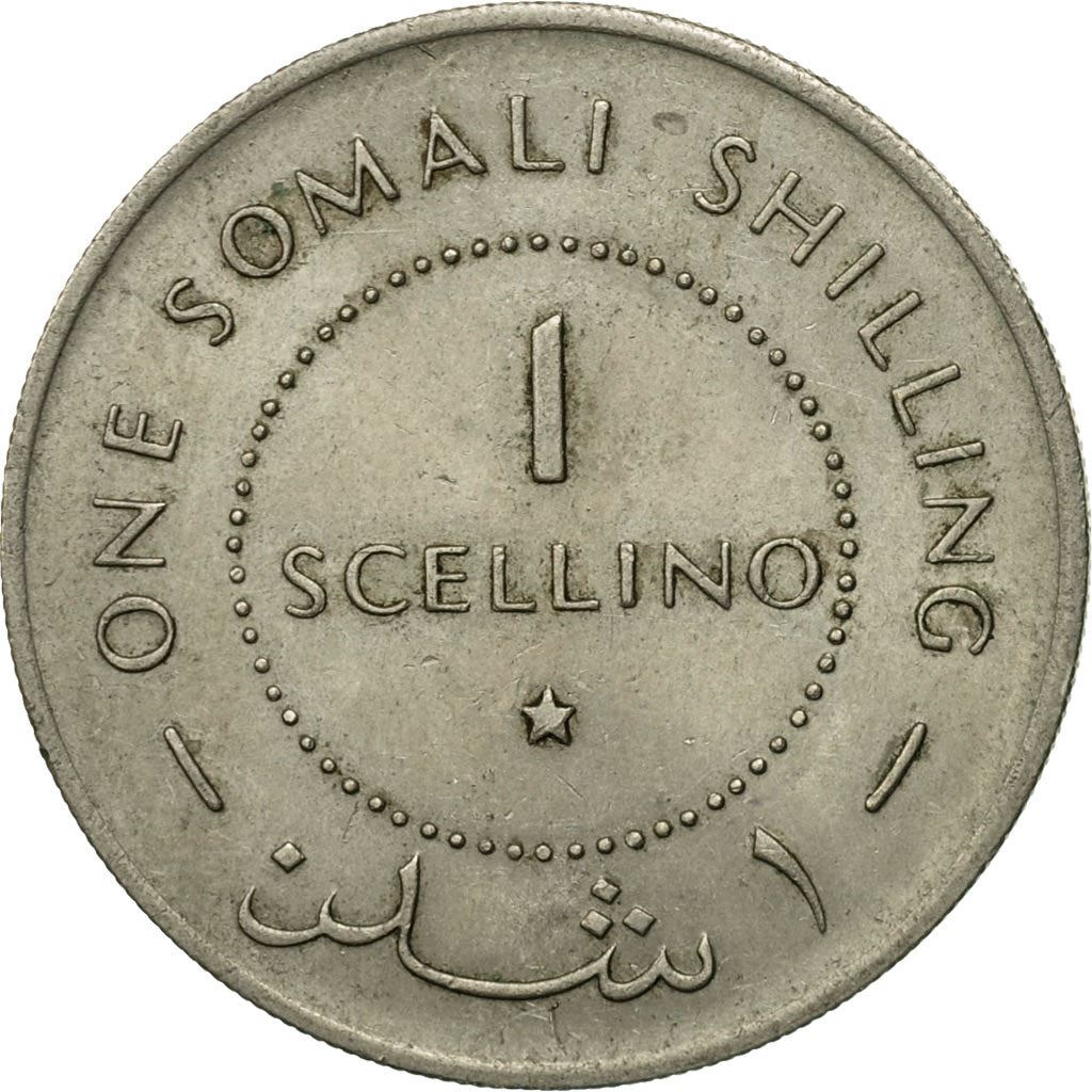 Somalia | 1 Scellino Coin | Leopards | Shield | Star | Km:9 | 1967