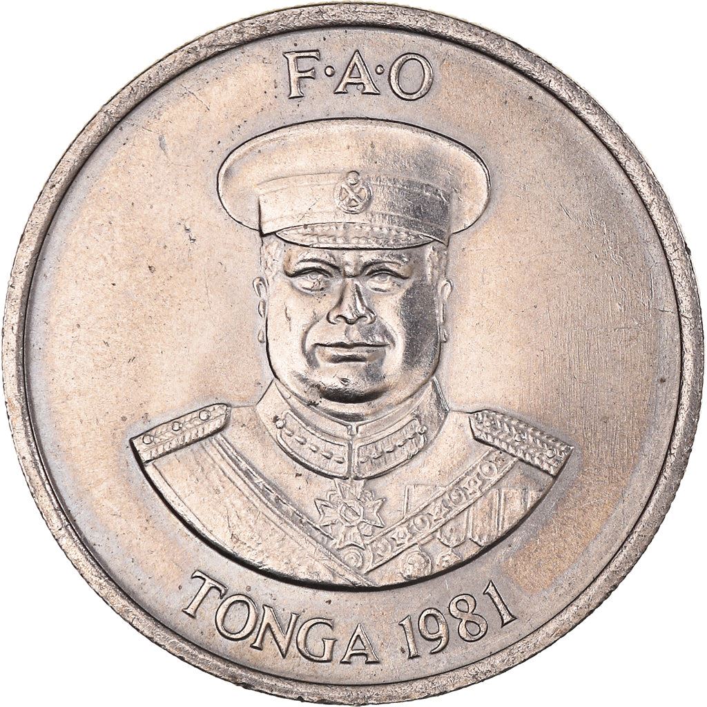 Tonga | 10 Seniti Coin | King Tupou IV | Banana | FAO | Km:69 | 1981 - 1996