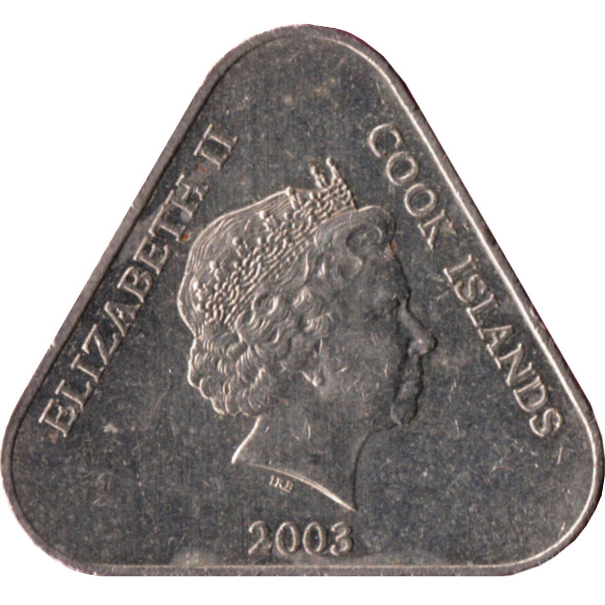 Cook Islands | 2 Dollars Coin | Elizabeth II | Pestle and Mortar | KM:417 | 2003 - 2010