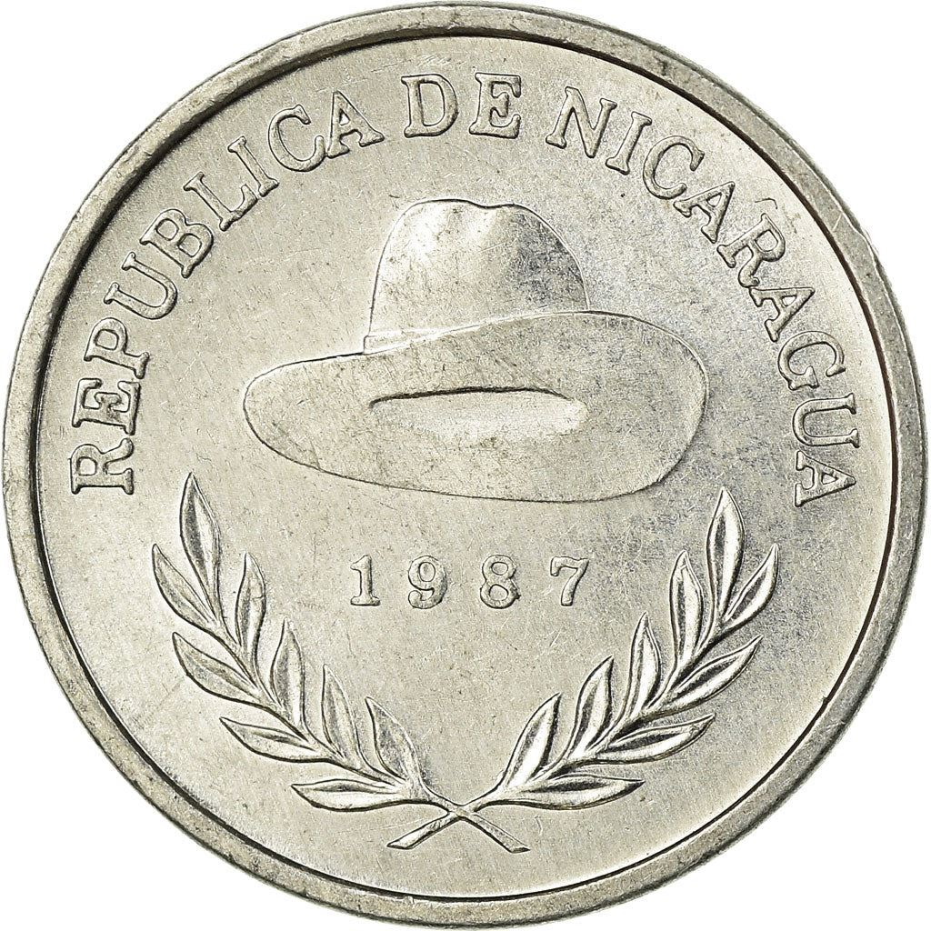 Nicaragua Coin Nicaraguan 10 Centavos Coin | Panama Hat | KM56 | 1987