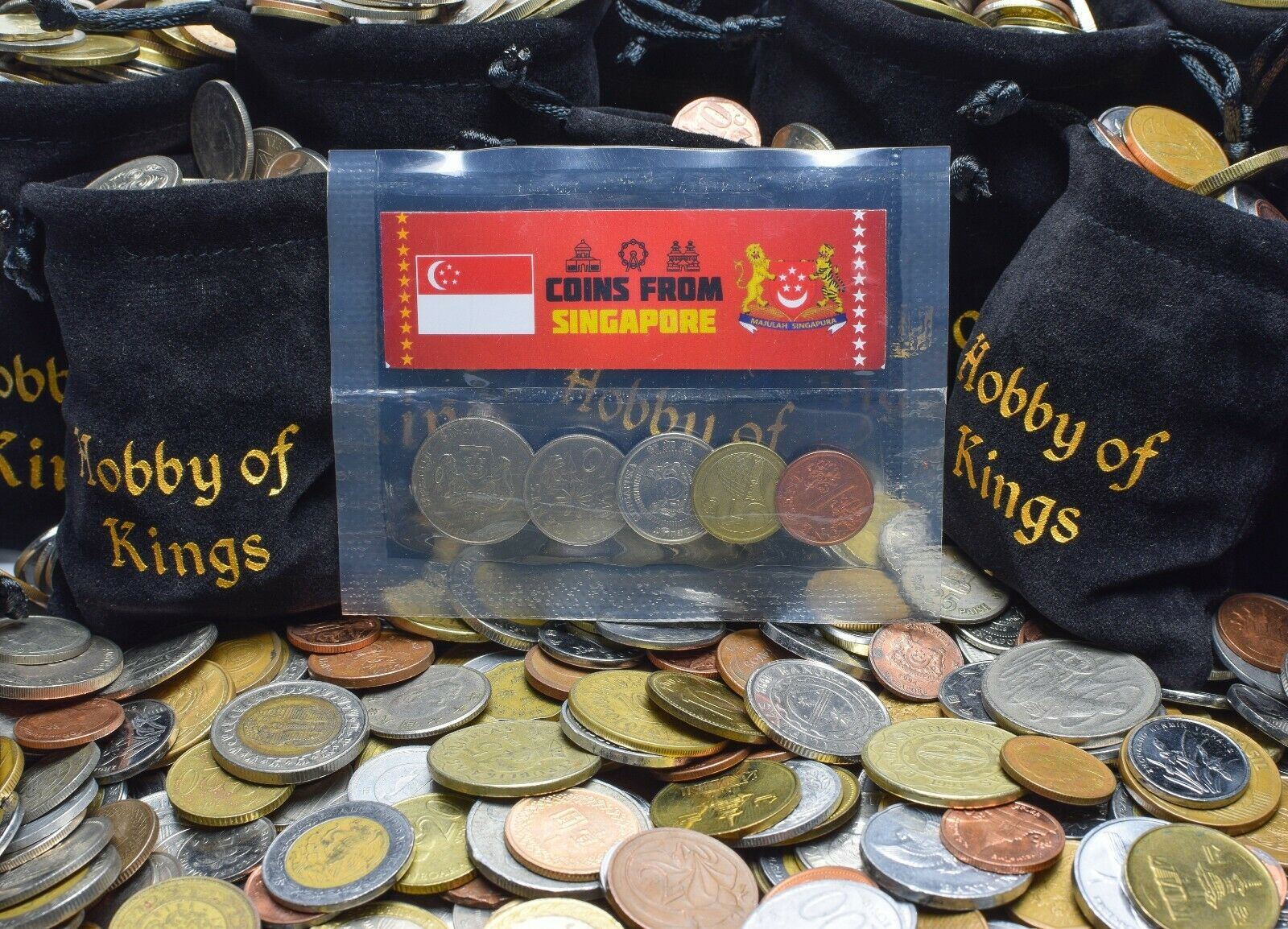 5 Mixed Coins From Singapore | 1 - 50 Cents | 1967 - 2018