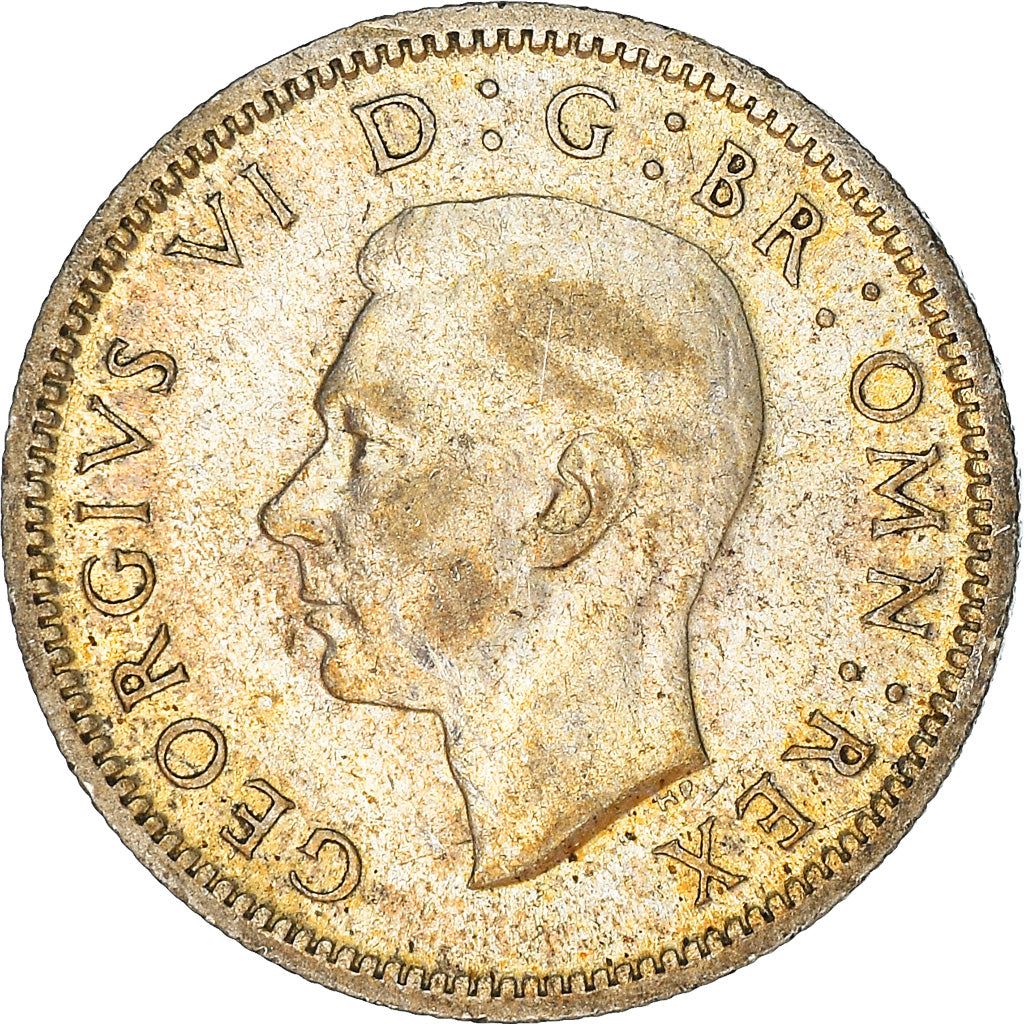 United Kingdom | 6 Pence Coin | George VI | KM:852 | 1937 - 1946