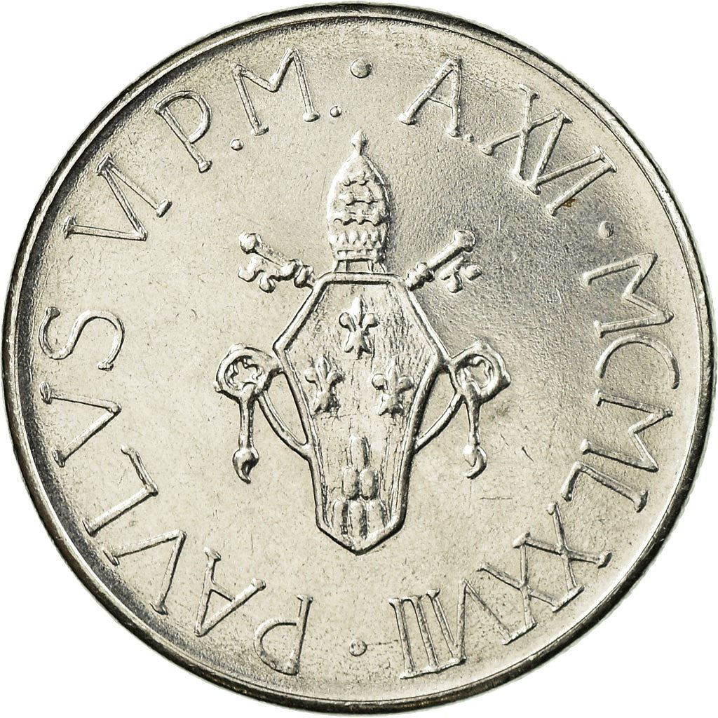 Vatican City | 100 Lire Coin | Paul VI | Km:137 | 1978