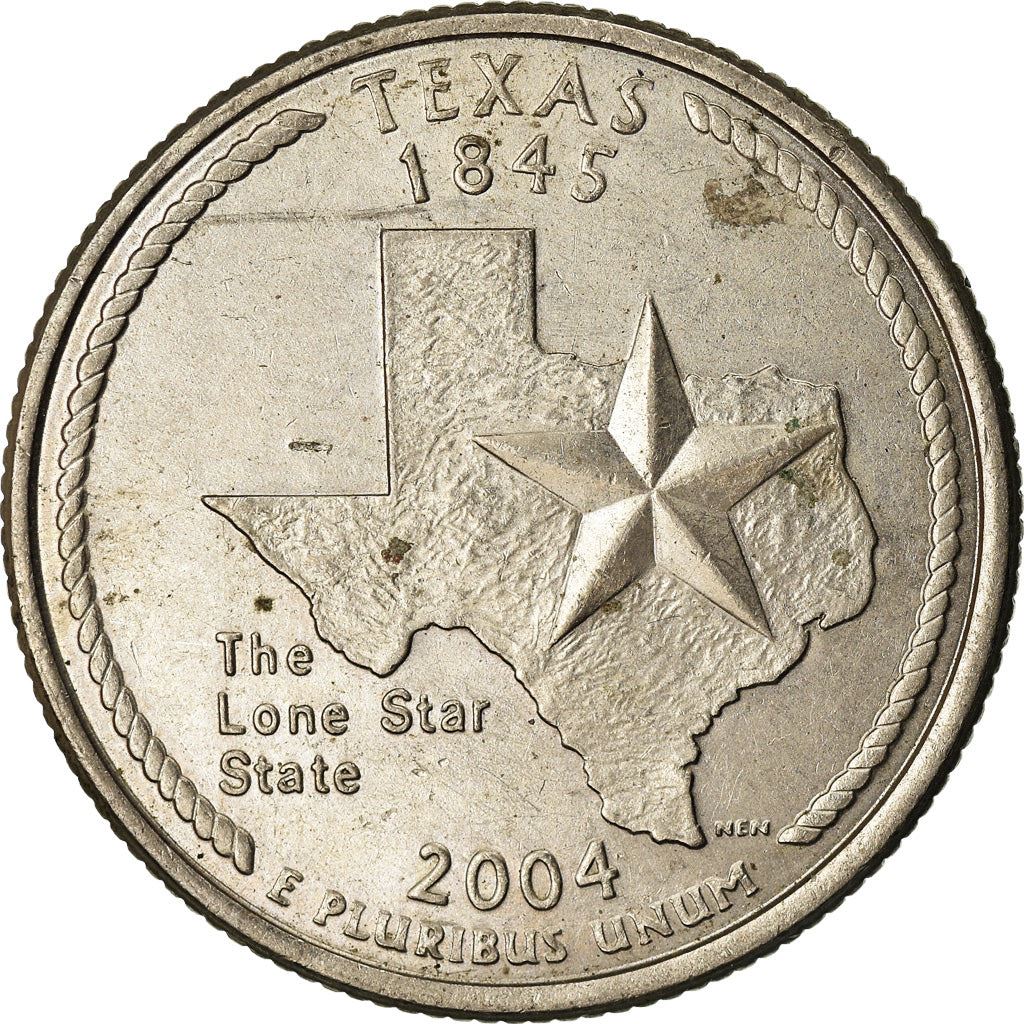 United States | 1/4 Dollar Coin | Texas | Km:357 | 2004