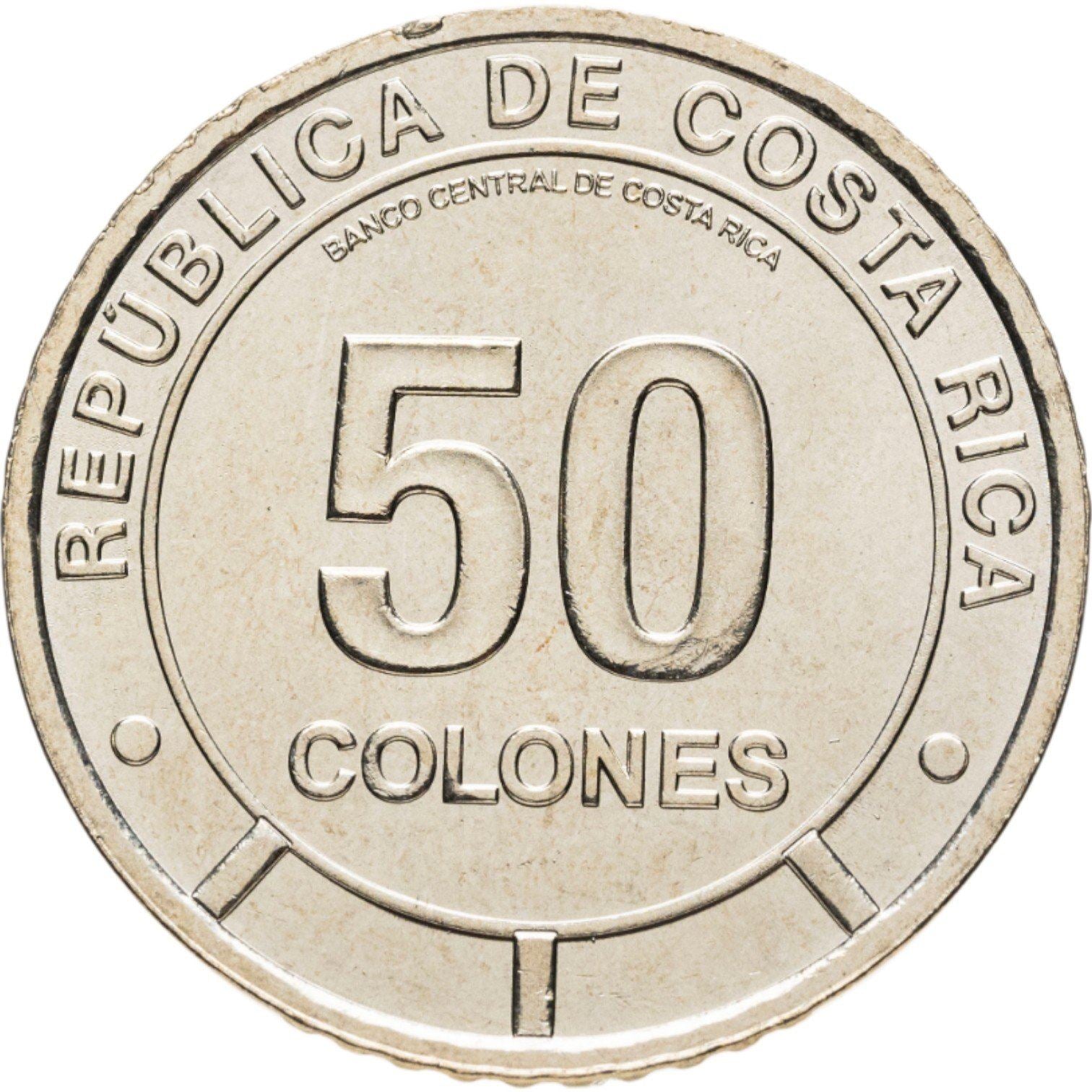 Costa Rica | 50 Colones mønt | Rødsprækket træfrø | 2023