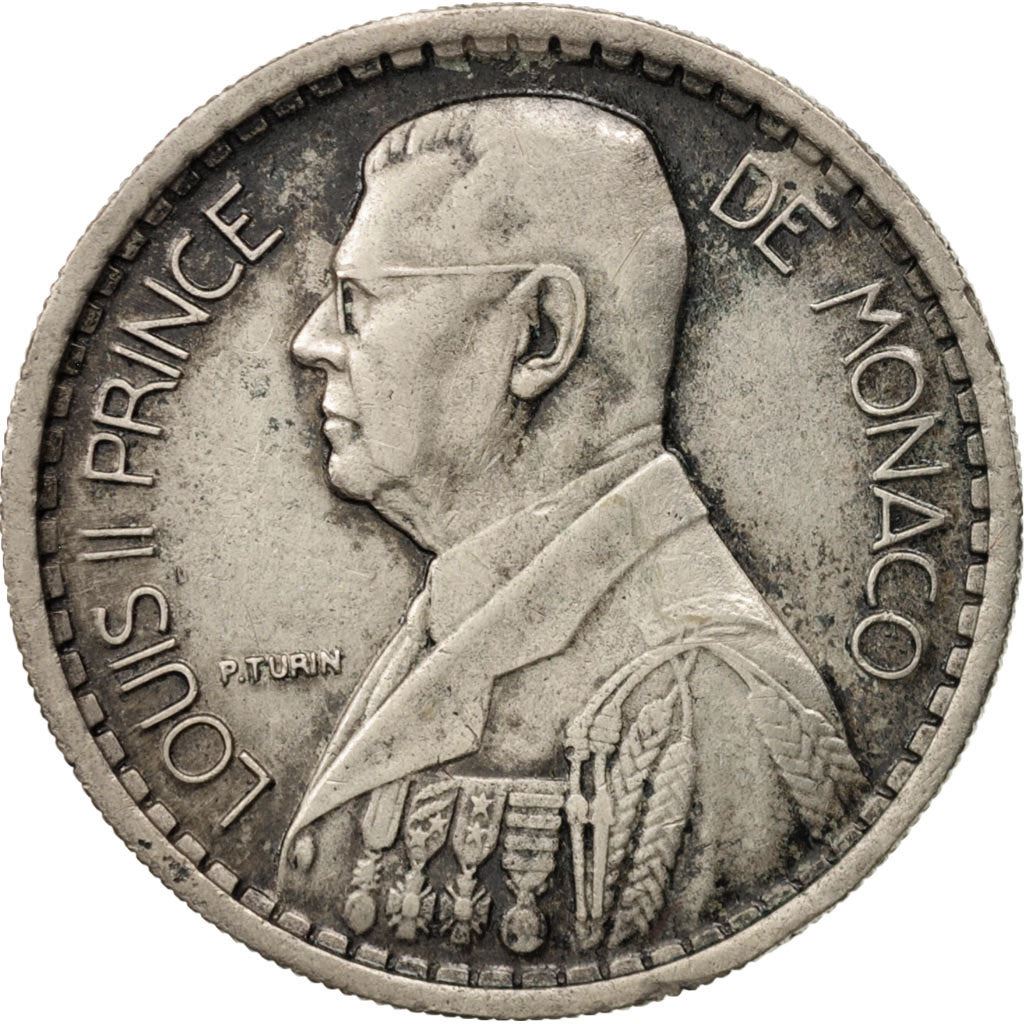 Monaco | 10 Francs Coin | Louis II | Km:123 | 1946