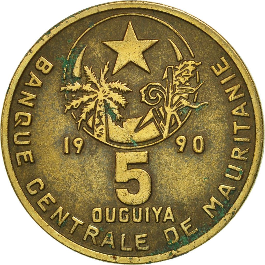 Mauritania | 5 Ouguiya Coin | Coat of Arms | Km:3 | 1973 - 2003