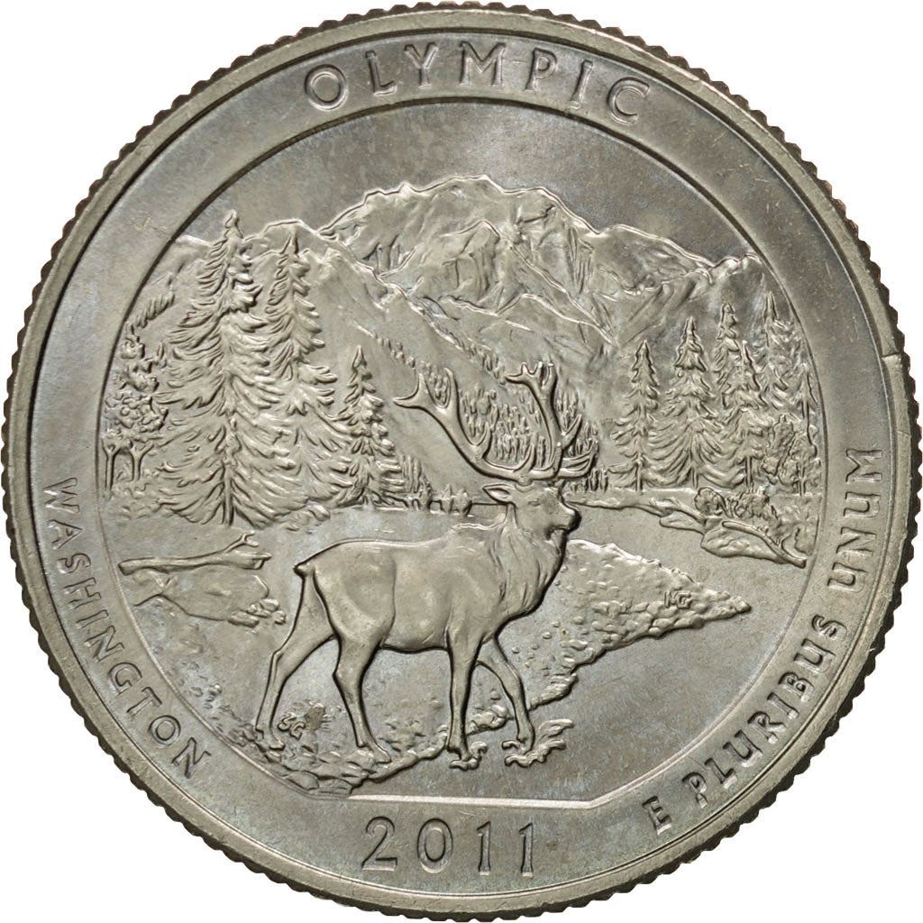 USA | 1/4 Dollar Mønt | Olympic National Park | Km:496 | 2011