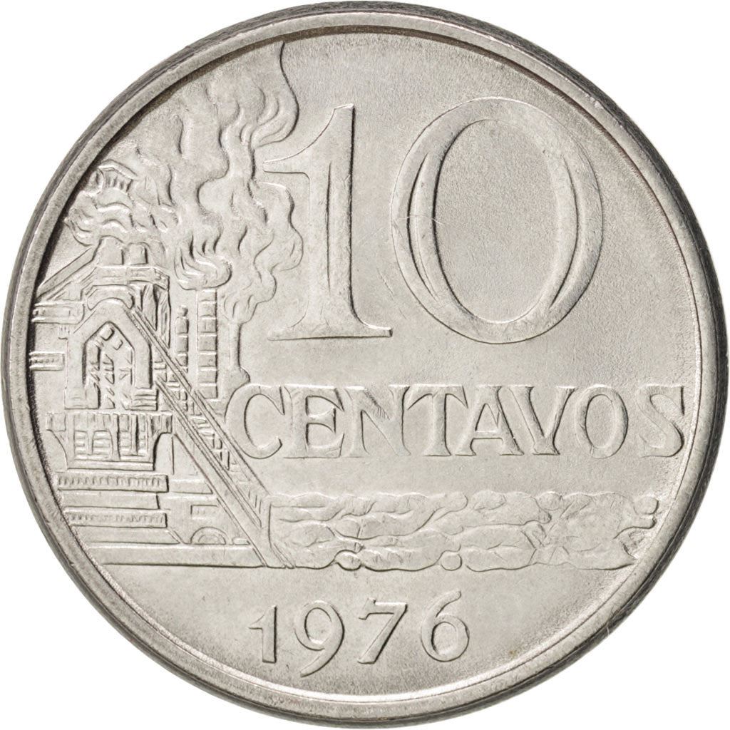 Brazil | 10 Centavos Coin | Effigy | Km:578.1A | 1974 - 1979