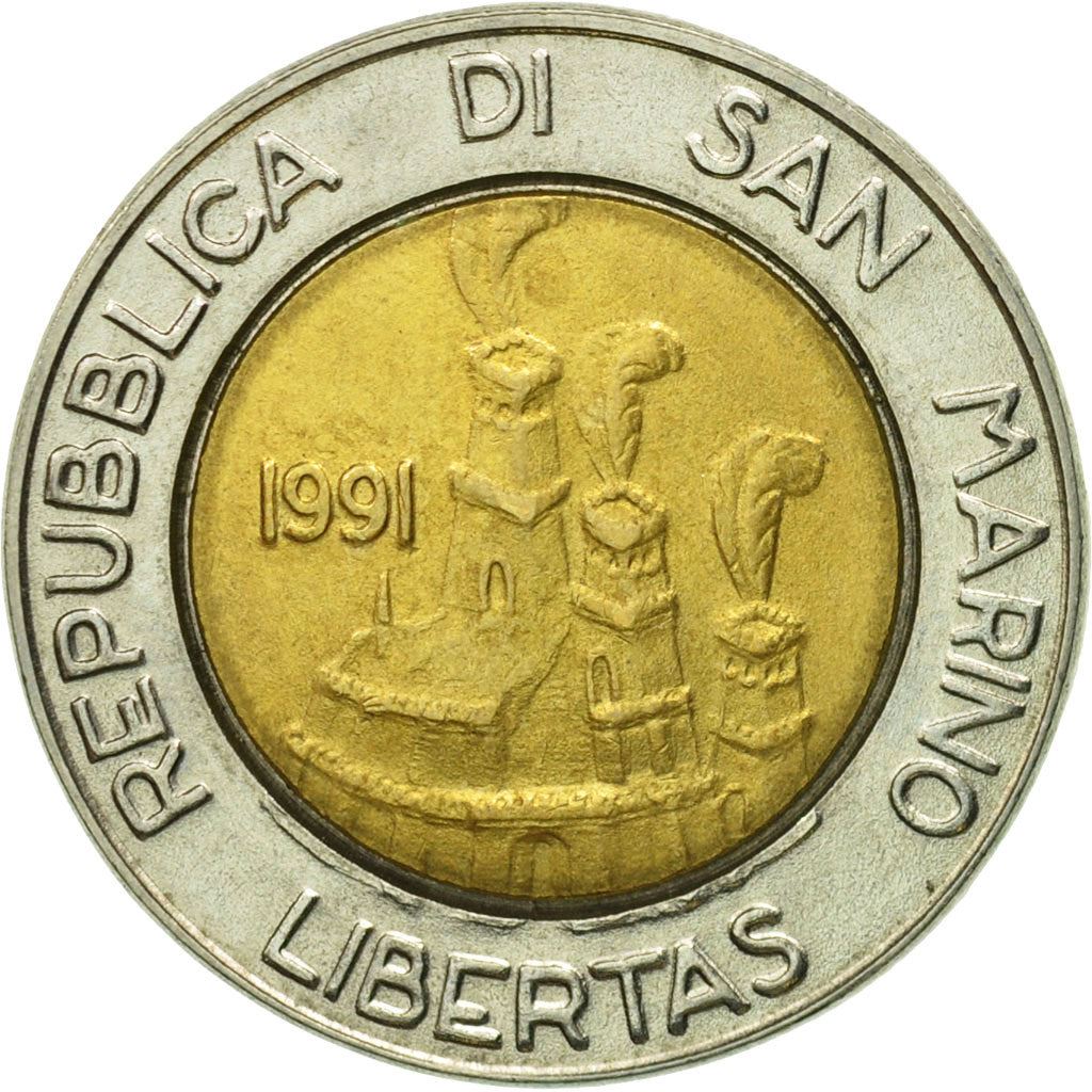 San Marino | 500 Lire Coin | Hospitable Land | Km:269 | 1991