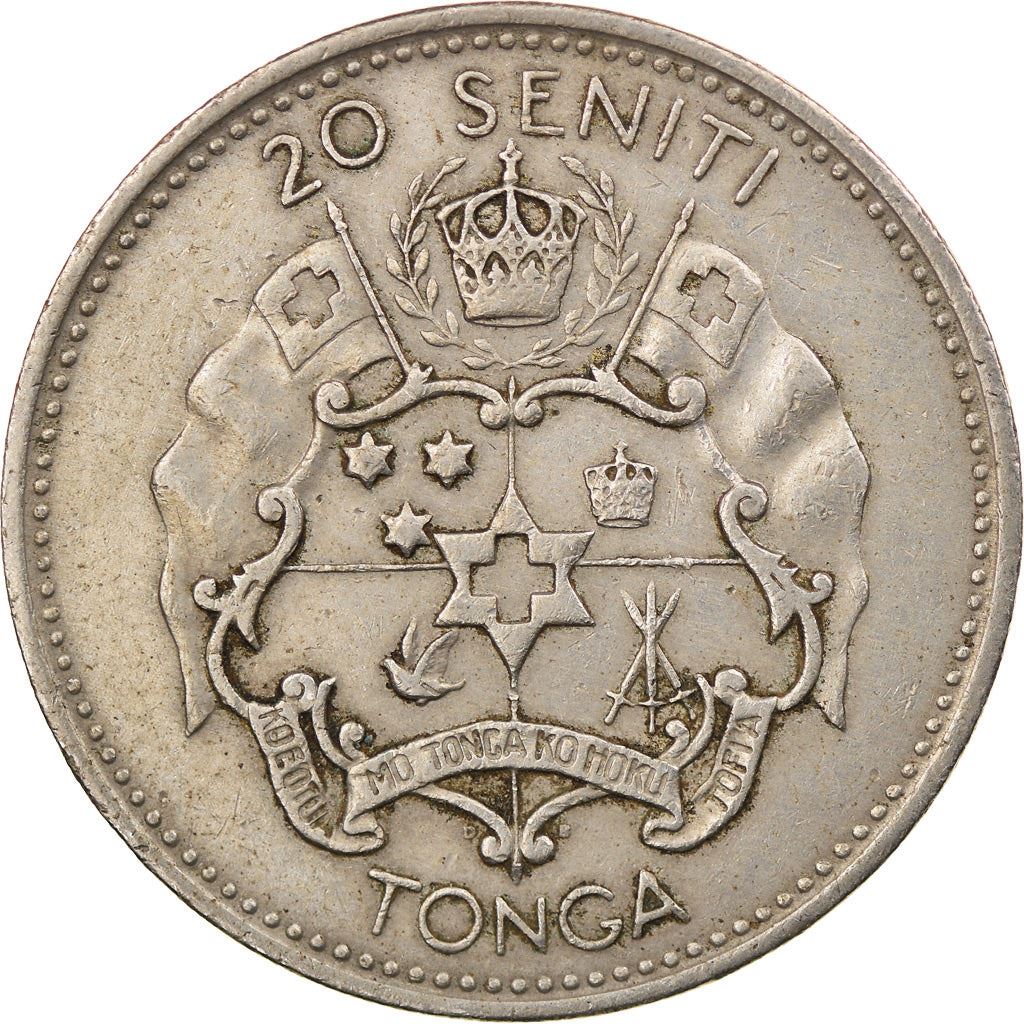 Tonga | 20 Seniti Münze | Königin Tupou III | Stern | Km:8 | 1967