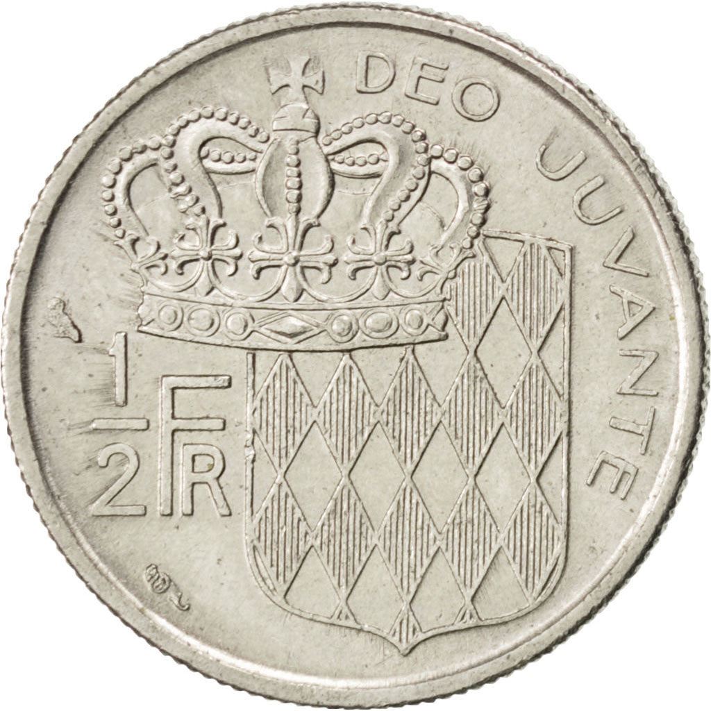 Monaco | 1/2 Franc Coin | Rainier III | Km:145 | 1965 - 1995