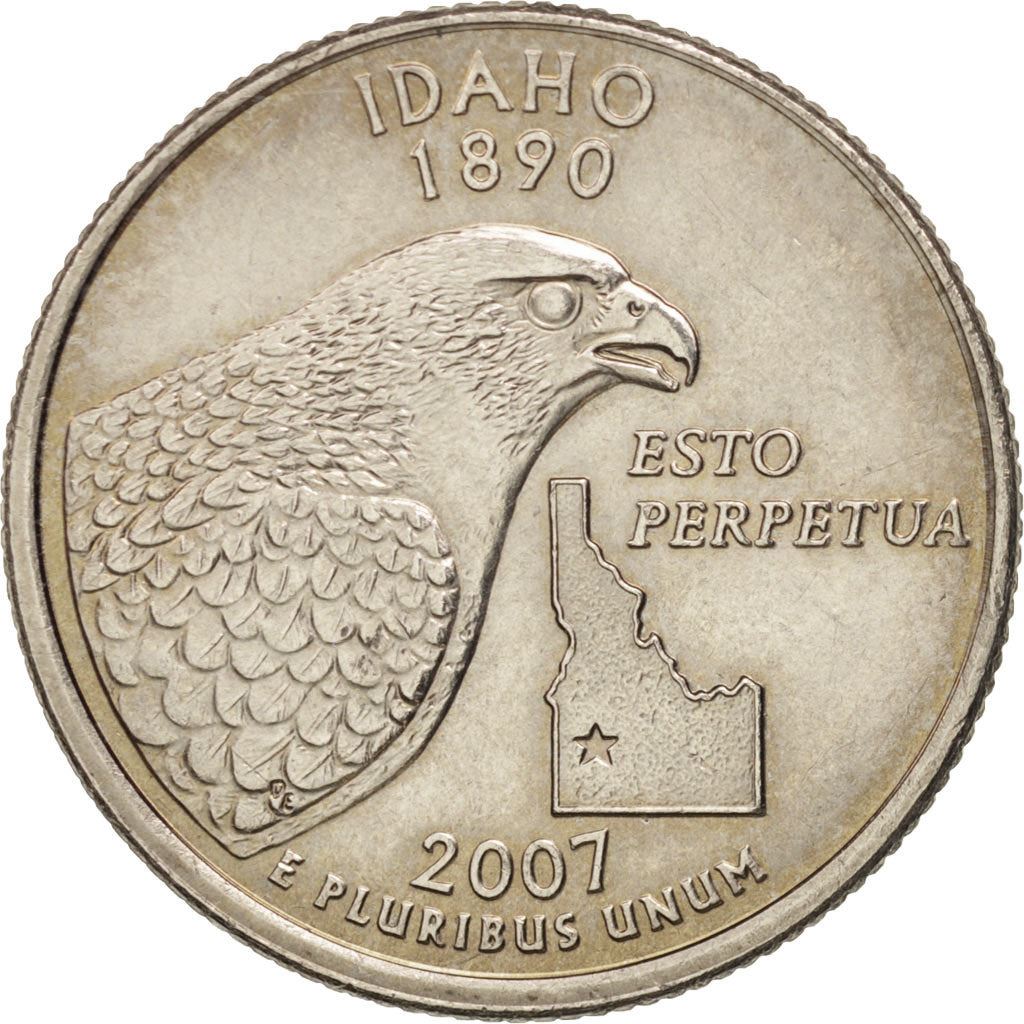 United States | 1/4 Dollar Coin | Idaho | Km:398 | 2007
