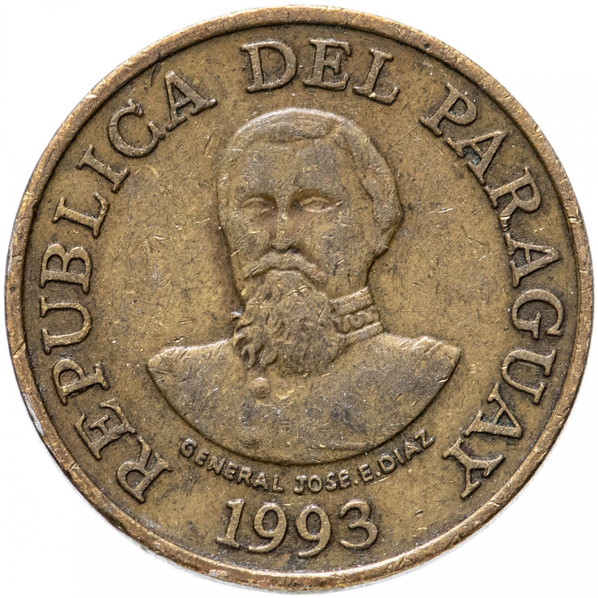 Paraguay | 100 Guaranies Coin | José Eduvigis Díaz | KM:177a | 1993 - 2005