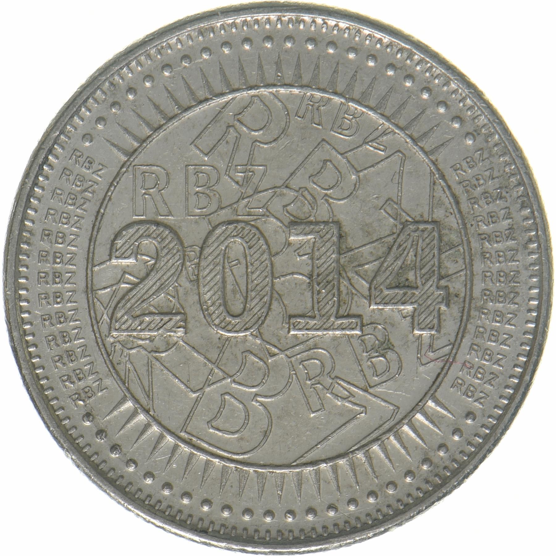 Zimbabwe | 25 Cents Coin | Bond Coin | KM:19 | 2014
