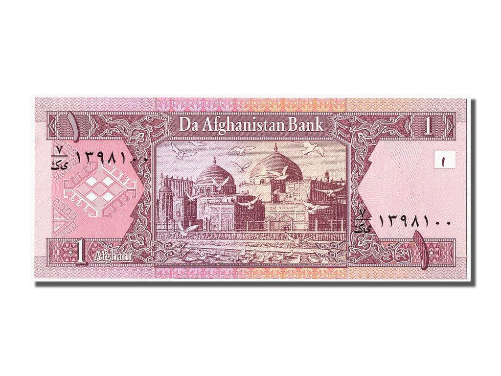 Afghanistan | 1 Afghani Banknote | 2002 - 2004 | Eucratides I Coins | The Blue Mosque
