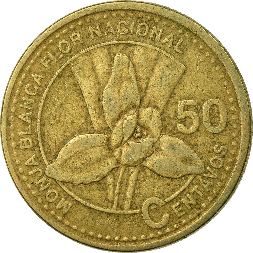 Guatemala | 50 Centavos Coin | Orchid | Km:283 | 1998 - 2007
