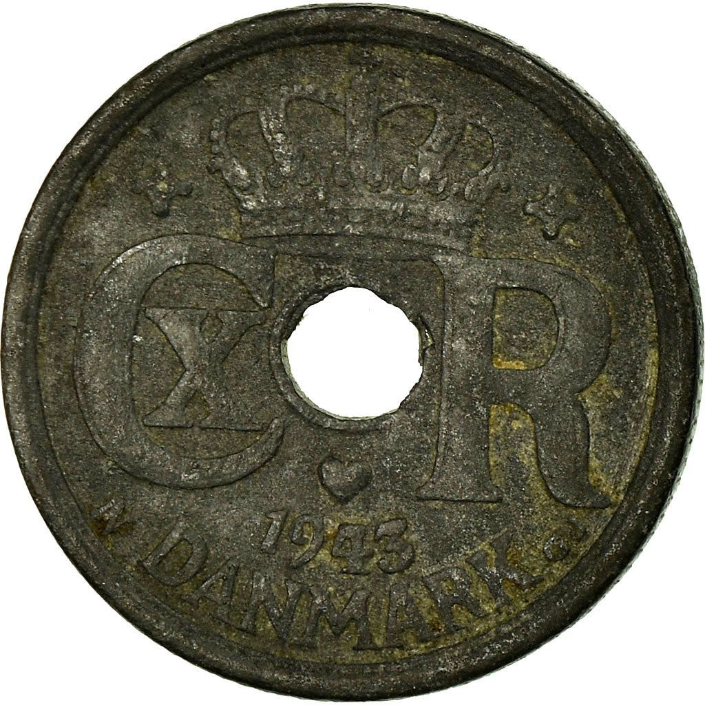 Denmark | 10 Ore Coin | Monogram | Km:822.2A | 1941 - 1945