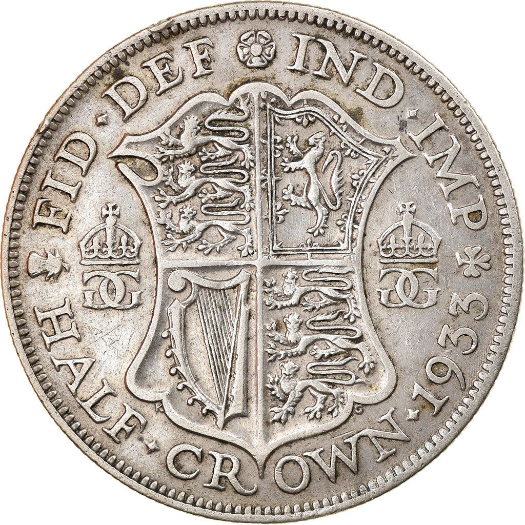 United Kingdom | 1/2 Crown Coin | George V | KM:835 | 1927 - 1936