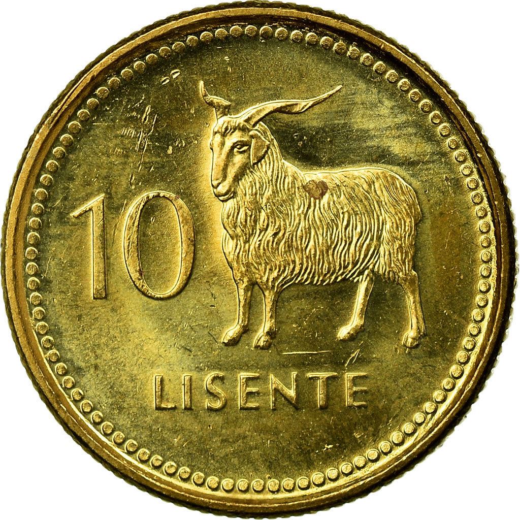 Lesotho | 10 Lisente Coin | Angora goat | Km:63 | 1998 - 2023