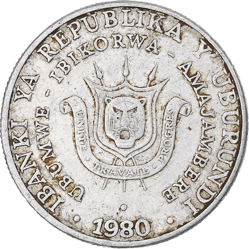 Burundi | 5 Francs Coin | Coat of arms | Km:20 | 1976 - 2013