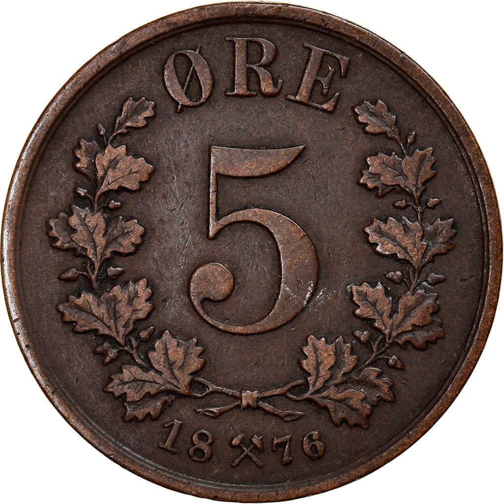 Norway 5 Ore Coin | Oscar II | KM349 | 1875 - 1902