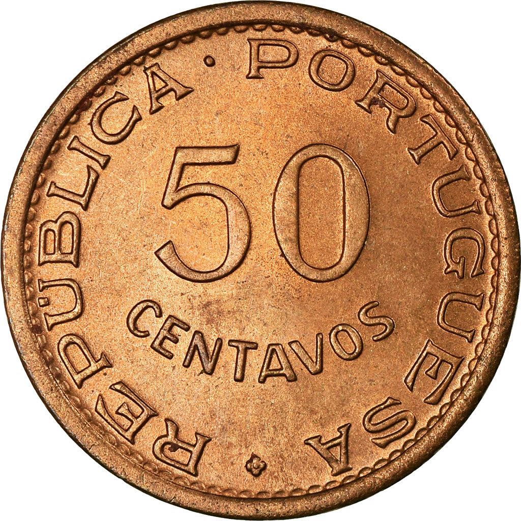 Sao Tome and Principe | 50 Centavos Coin | Shield | Km:17.1 | 1962