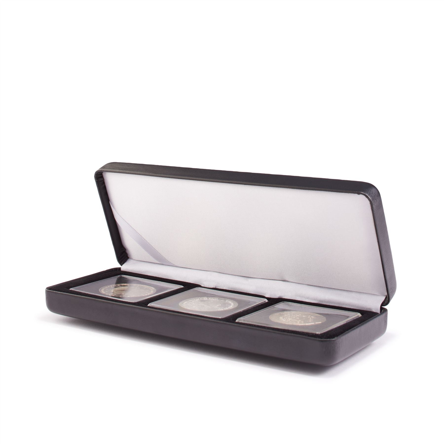 NOBILE QUADRUM Coin Box | Box for Presenting Coins in Square QUADRUM Capsules | 1 to 6 Compartments