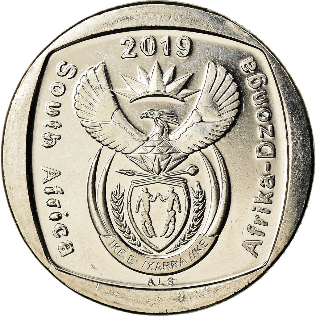 South Africa | 2 Rand Coin | Letter Cube | Open Book | Graduation Cap | Education | Km:698 | 2019